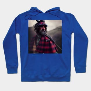 Scottish Highlander in Clan Tartan Hoodie